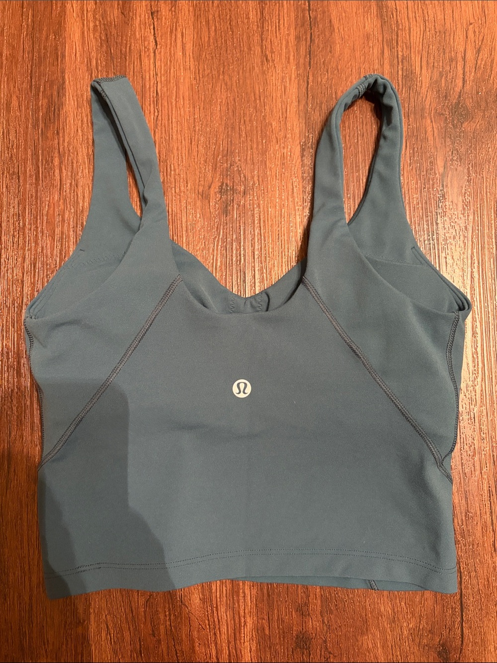 lululemon athletica Teal Scoop-Front Sports Cropped tank top women sz XS